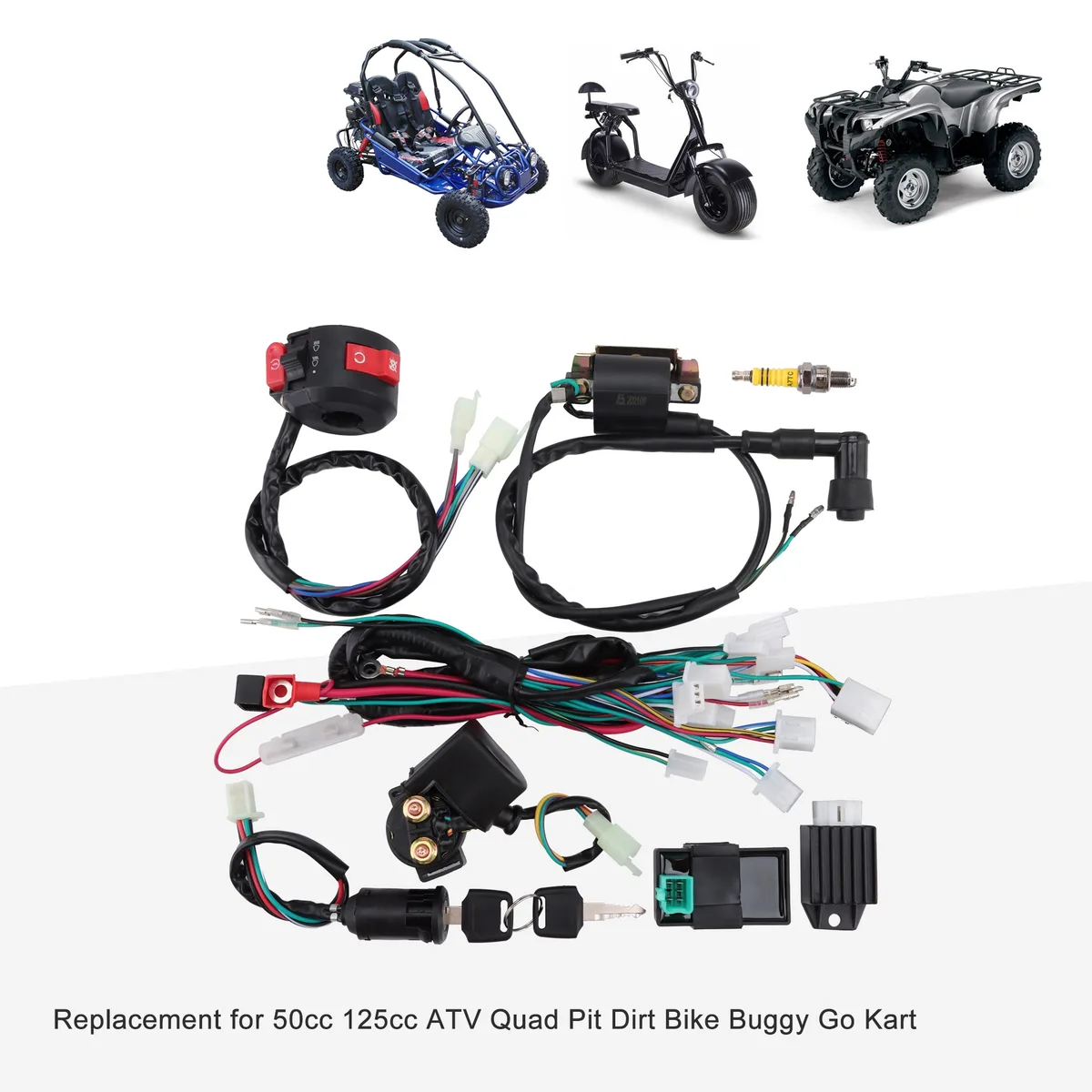 Kompletná kabeláž (elektroinštalácia) pre pitbike a ATV 50–125cc