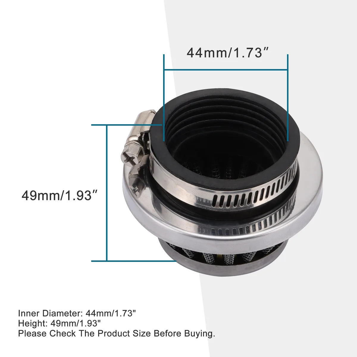 Vzduchový filter 44 mm kónický (minicross, minibike, ATV) – foto 3